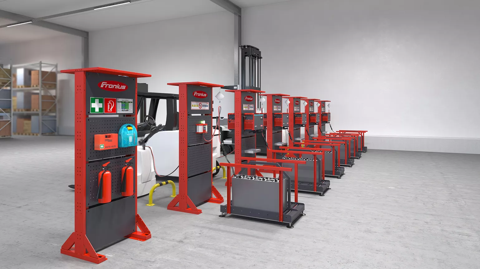 Sicherheitsmerkmale bei einer Ladestation. sicherheit, ladestation