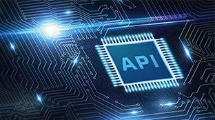 API picture in blue