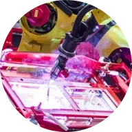 Automatisches Schweißsystem mit Roboter